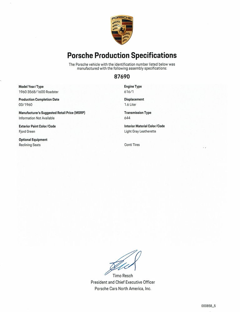 Porsche 356 B 1600 Roadster