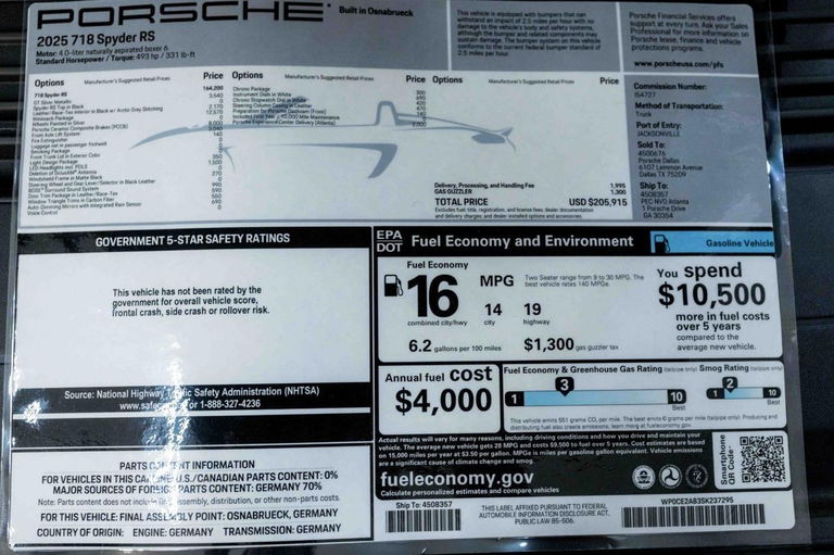 Porsche 718 Spyder RS