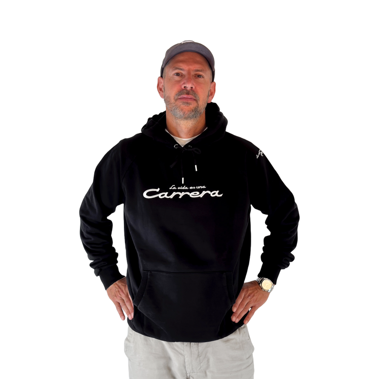 Hoodie “La vida es una Carrera” Black