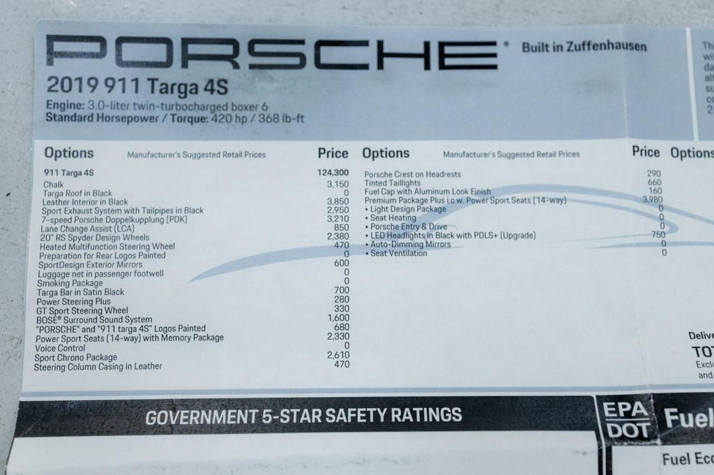 Porsche 991.2 Targa 4S