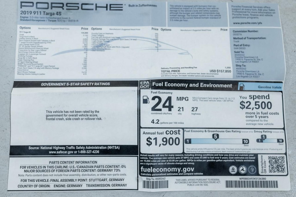 Porsche 991.2 Targa 4S