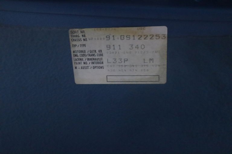 Porsche 911 Carrera 3.2 (US)