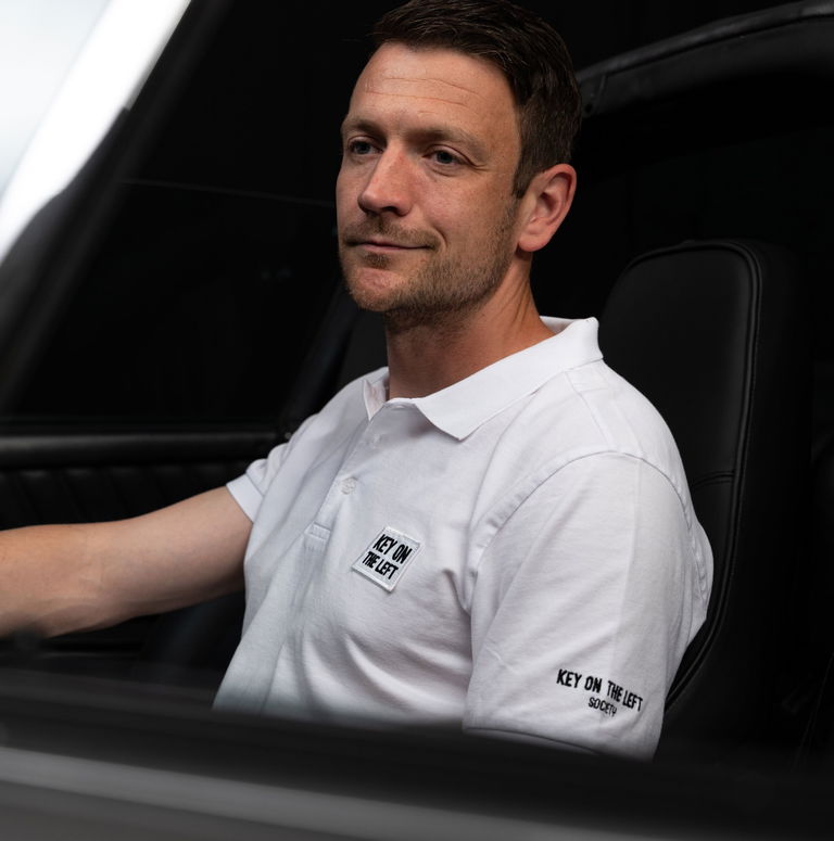 Polo Shirt Key on the left White