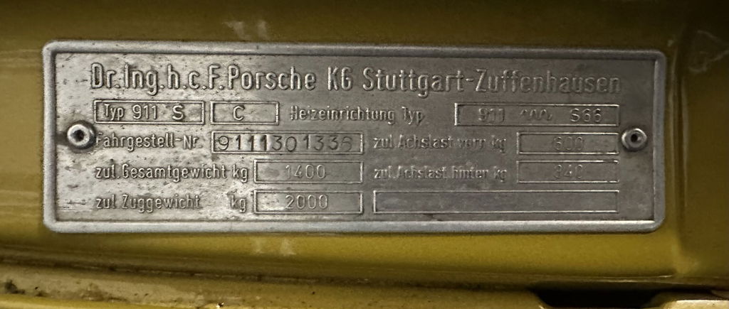 Porsche 911 S (F-Modell)