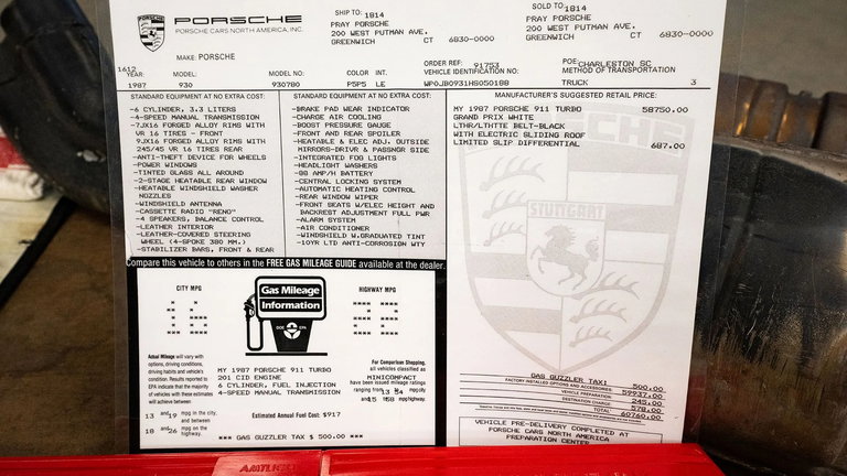Porsche 911 Turbo 3.3 (US)