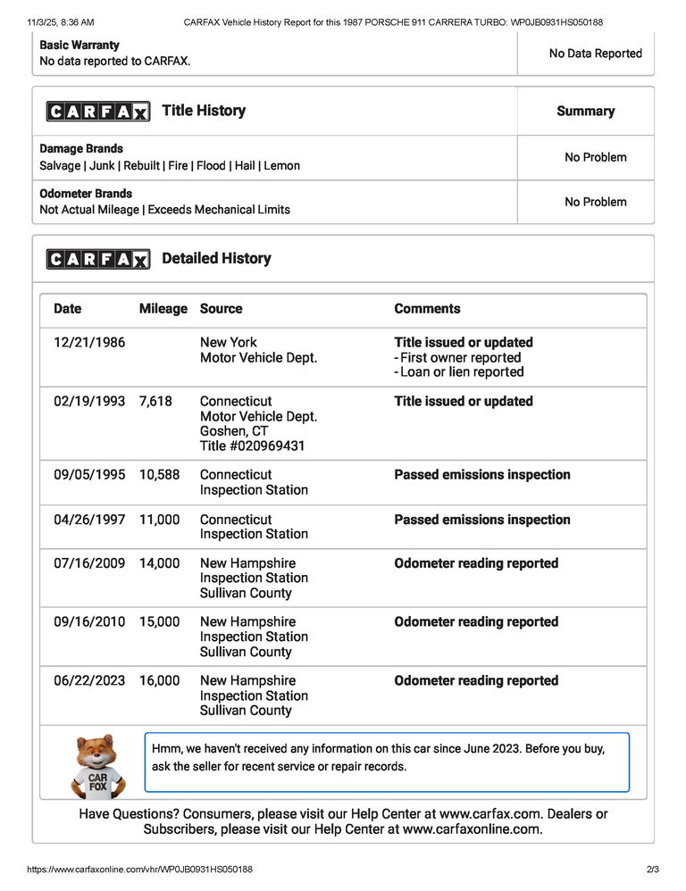 Porsche 911 Turbo 3.3 (US)