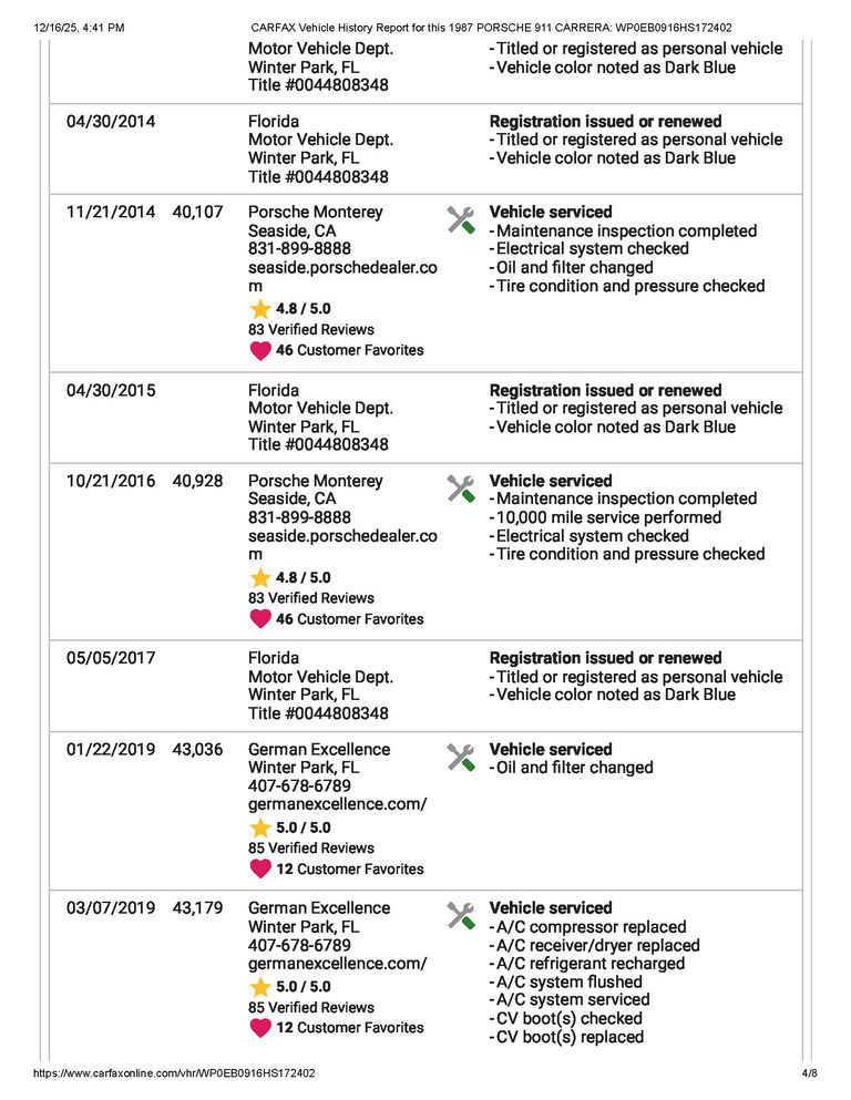 Porsche 911 Carrera 3.2 (US)