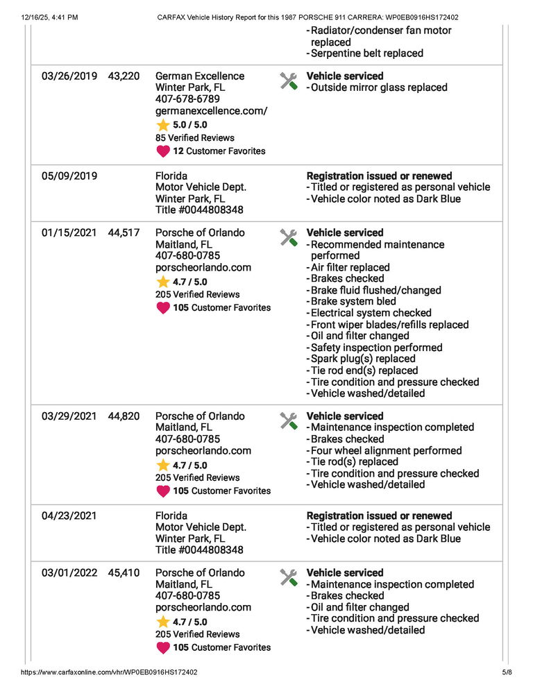 Porsche 911 Carrera 3.2 (US)