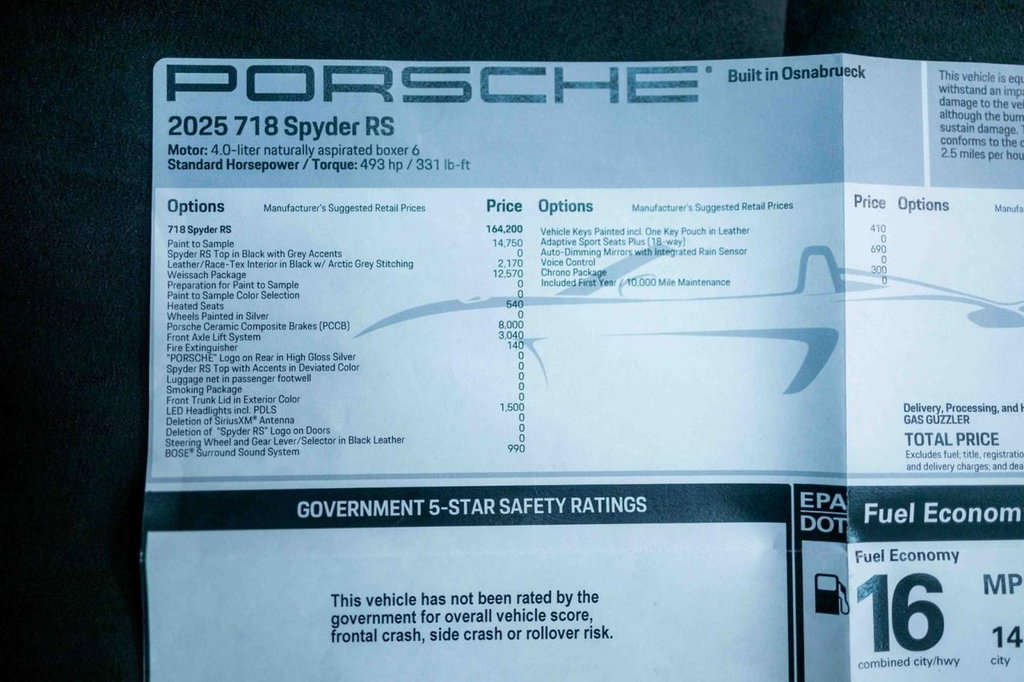 Porsche 718 Spyder RS