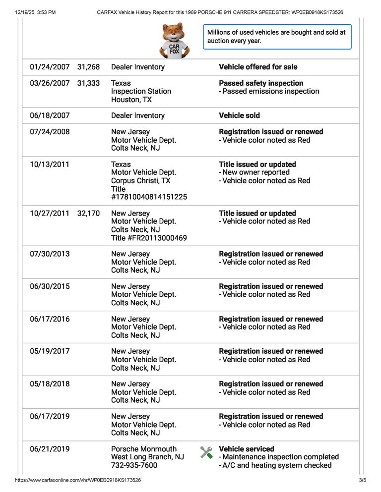 Porsche 911 Carrera 3.2 Speedster (US)