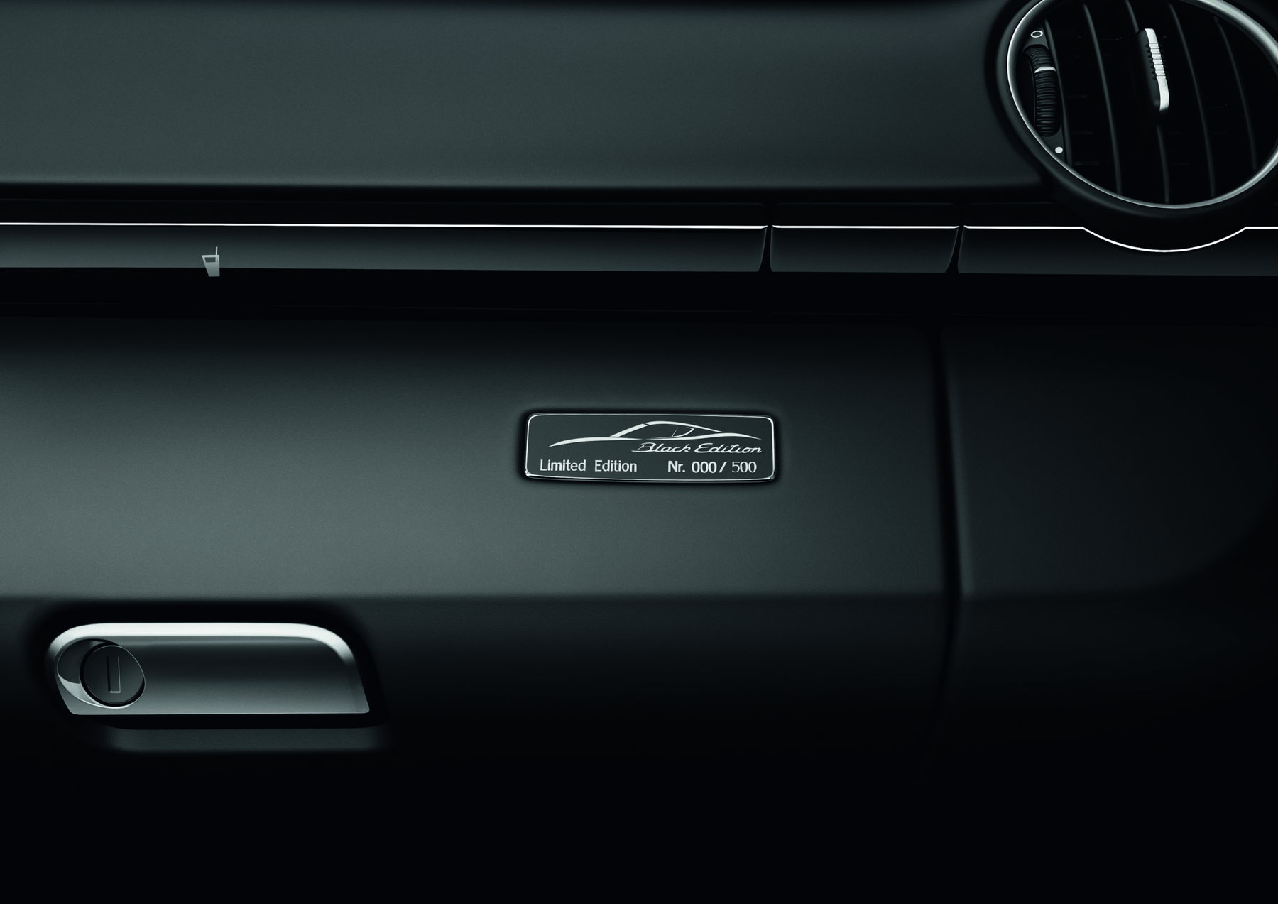 Porsche 987 Cayman S Black Edition
Black Edition Porsche Plaquette de limitation