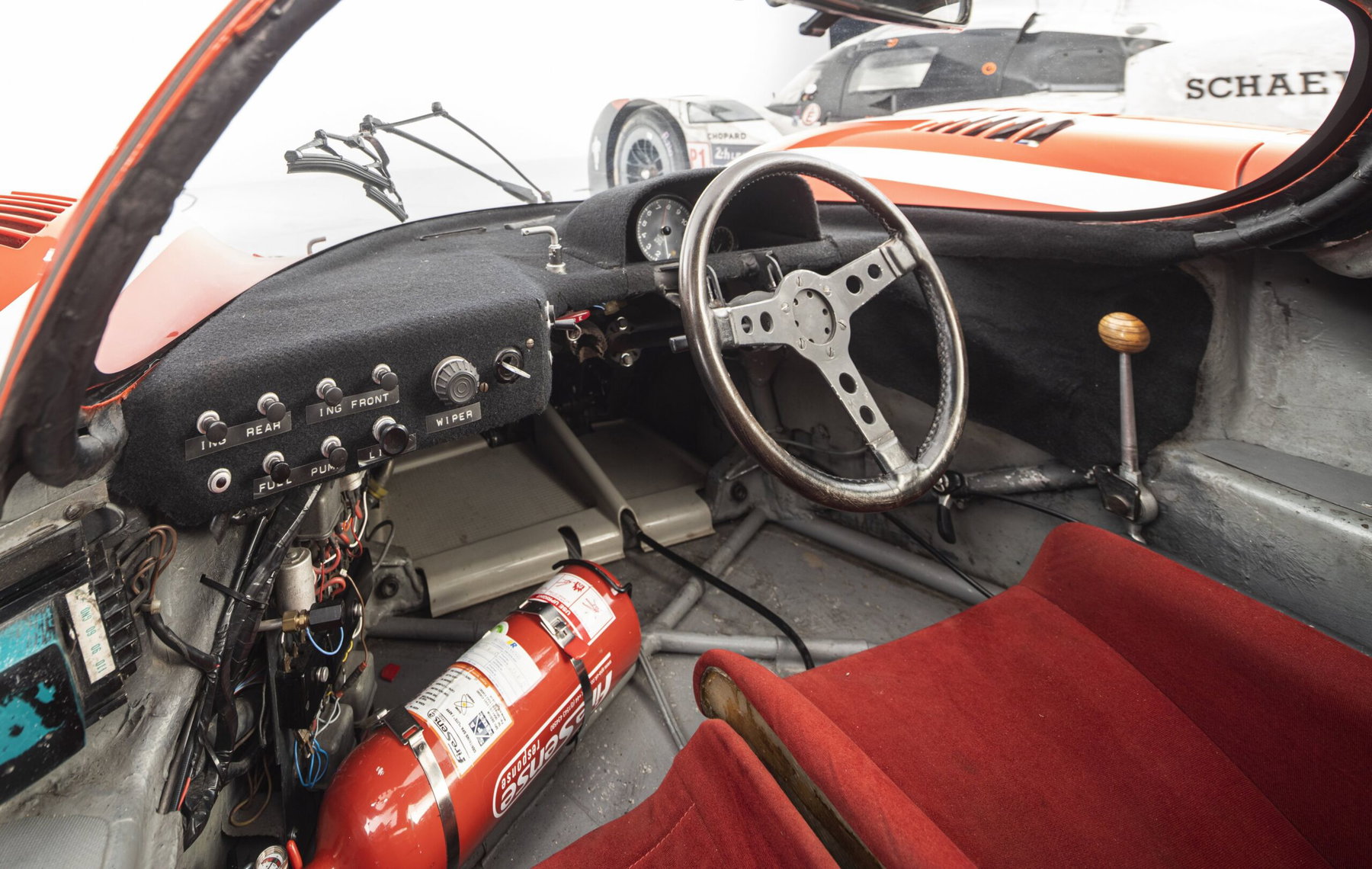 Porsche 917 key on the left of the steering wheel