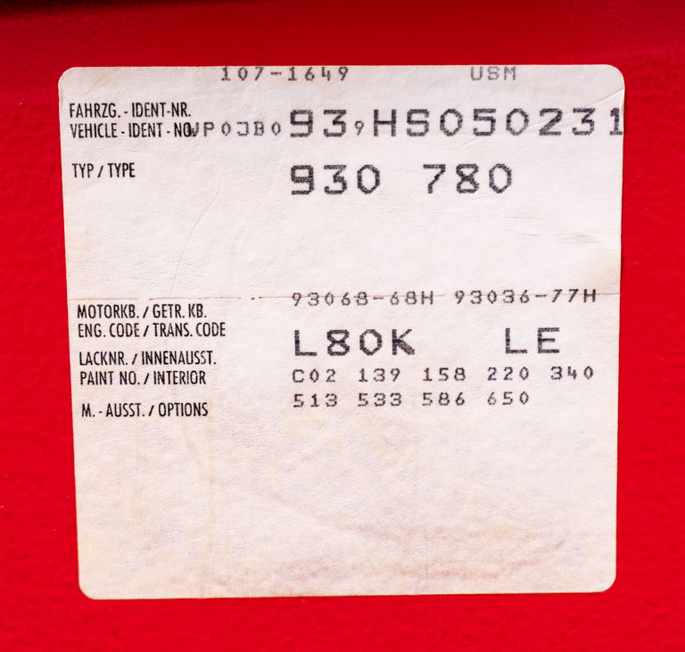 Porsche 911 Turbo 3.3 (US)