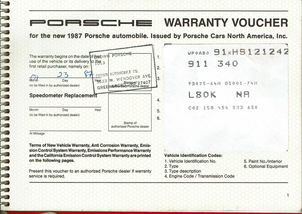 Porsche 911 Carrera 3.2 (US)