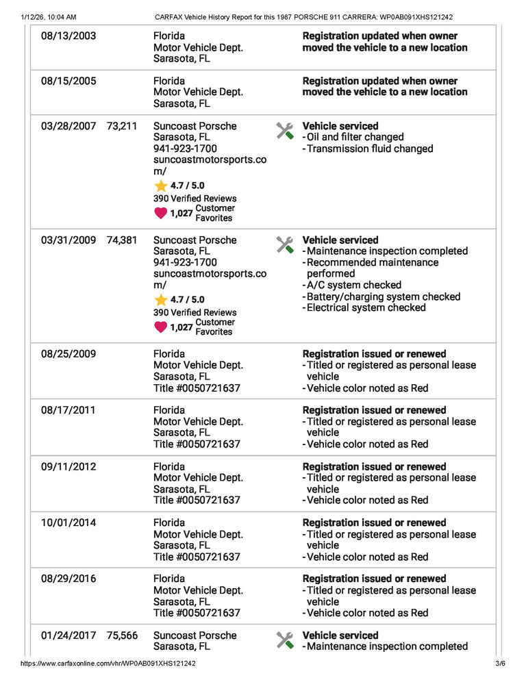 Porsche 911 Carrera 3.2 (US)