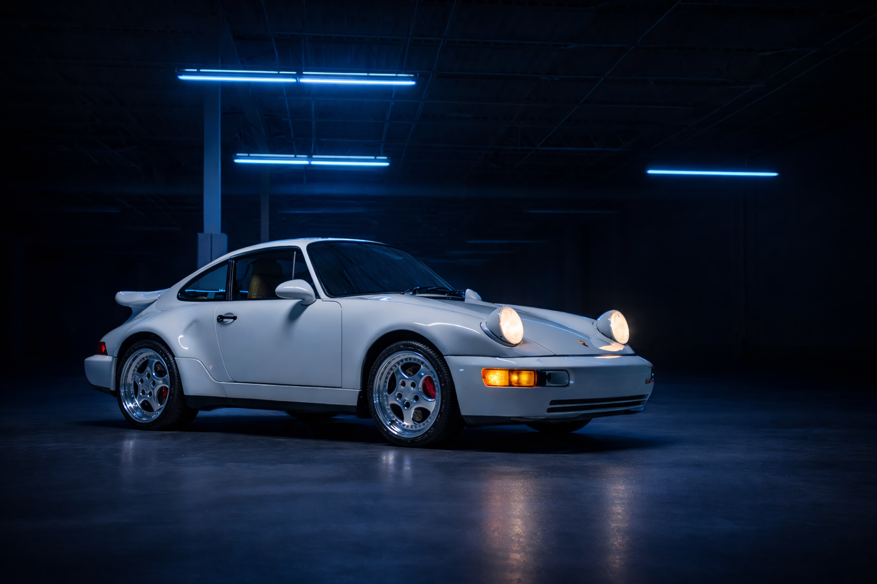 Porsche 964 Turbo Flachbau, Porsche Klappscheinwerfer