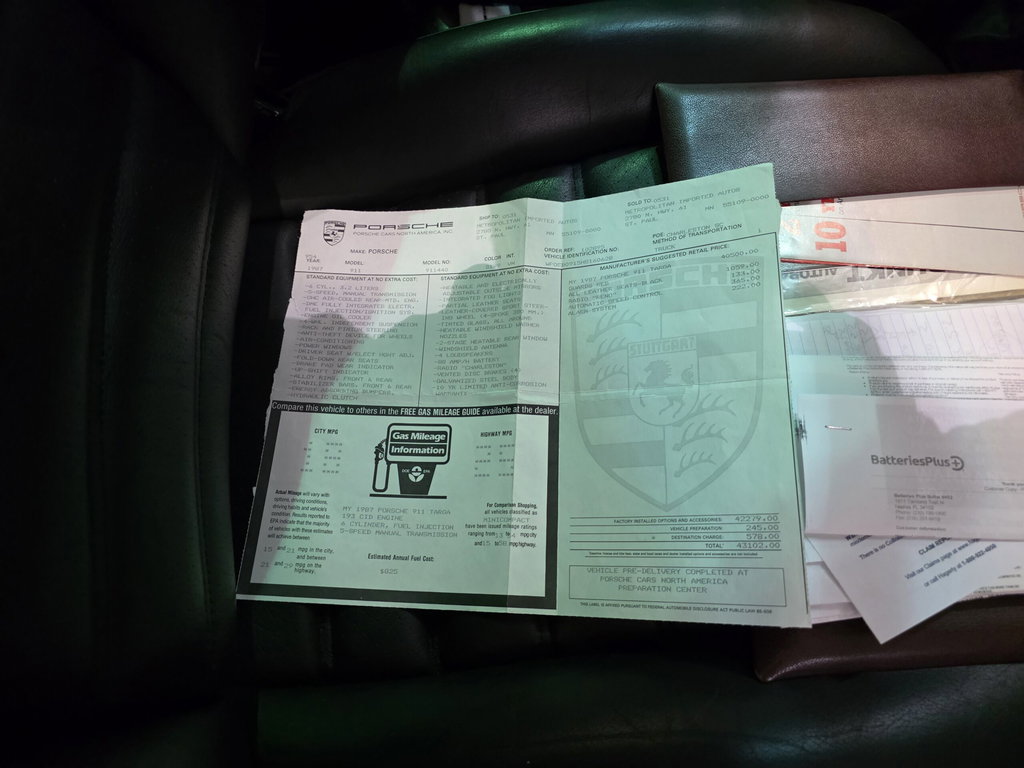 Porsche 911 Carrera 3.2 (US)