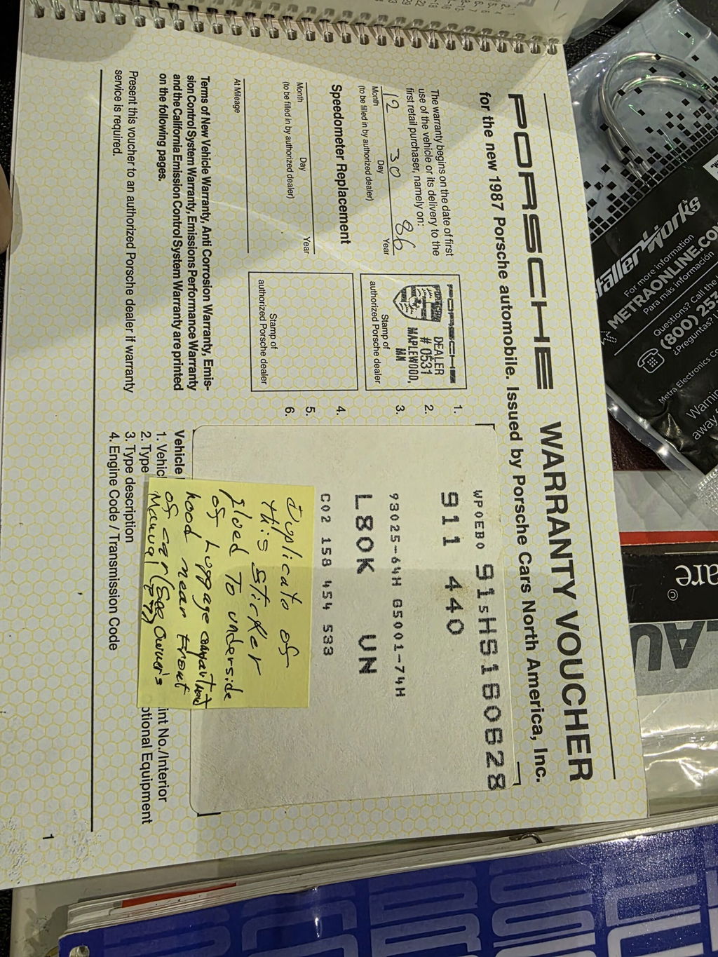 Porsche 911 Carrera 3.2 (US)