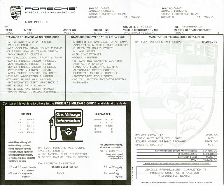 Porsche 911 Carrera 3.2 “25 Jahre 911”