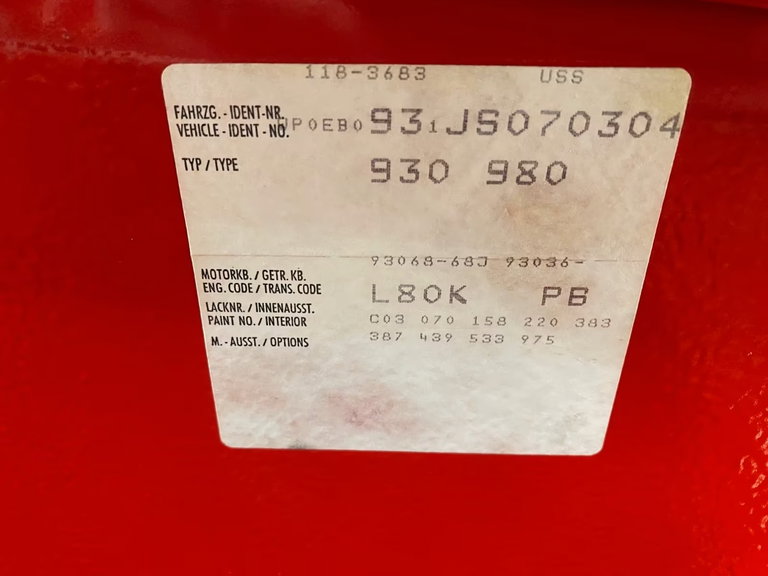 Porsche 911 Turbo 3.3 (US)