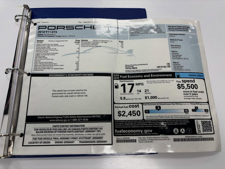 Porsche 991.2 GT3 Touring