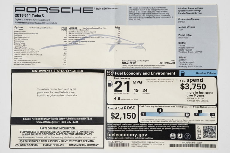 Porsche 991.2 Turbo S