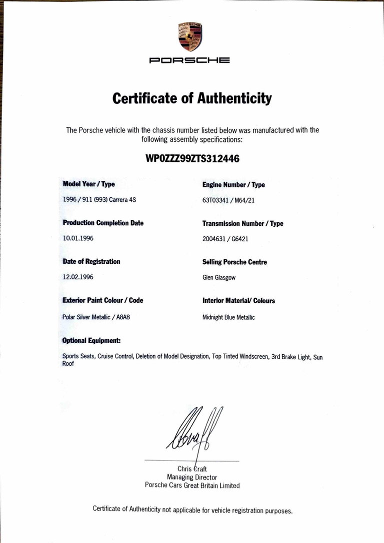 Porsche 993 Carrera 4S