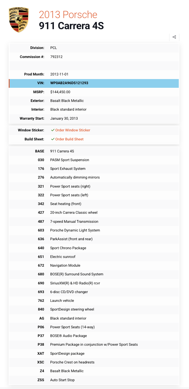 Porsche 991 Carrera 4S