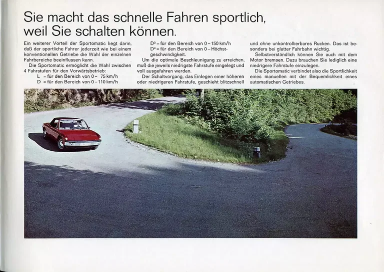 Porsche Sportomatic Prospekt