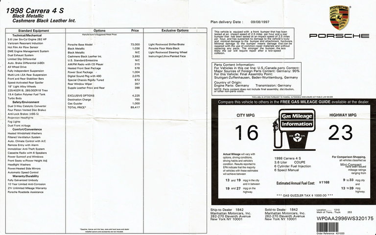 Porsche 993 Carrera 4S