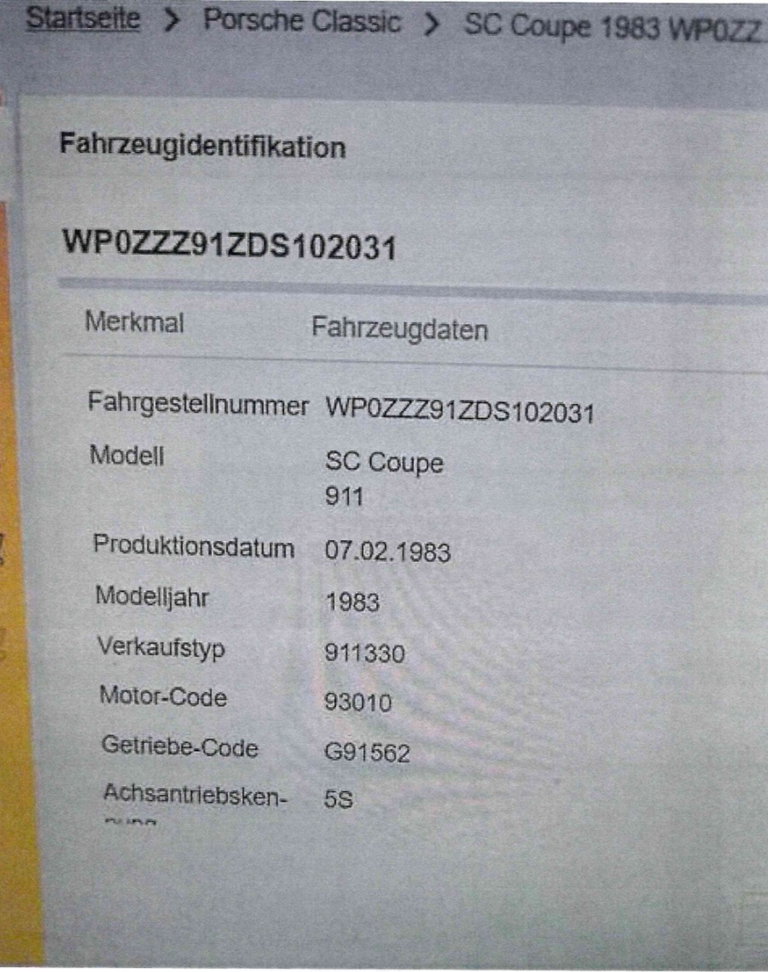 Porsche 911 SC