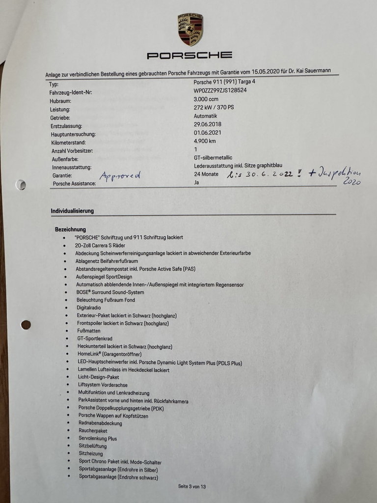 Porsche 991.2 Targa 4