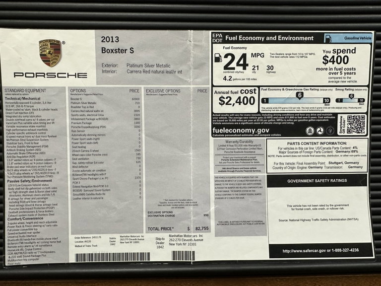 Porsche 981 Boxster S