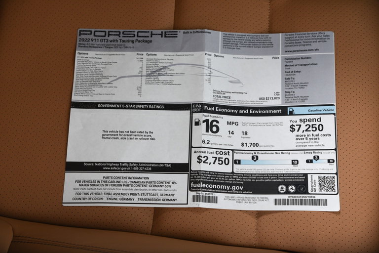 Porsche 992 GT3 Touring
