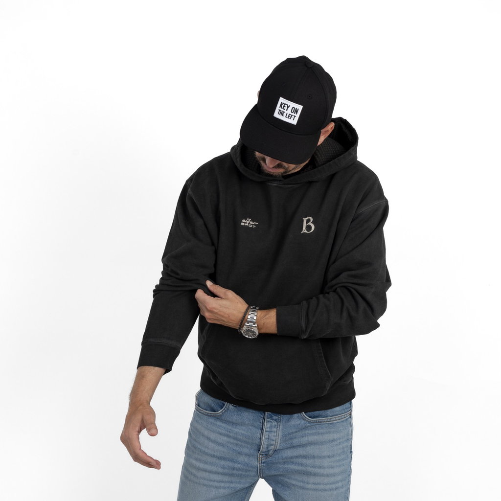 Large (Hoodie Clubsport Black Jay Blanc Elferspot 2)