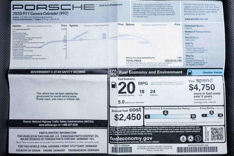 Porsche 992 Carrera 4S