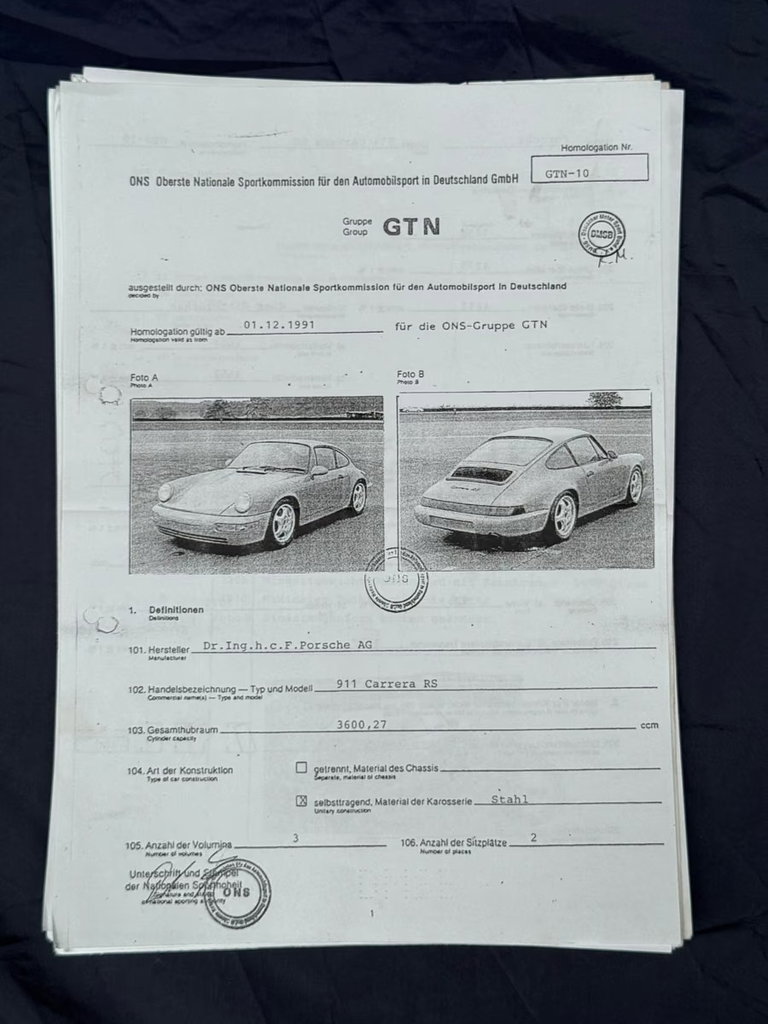 Porsche 964 Carrera RS N/GT