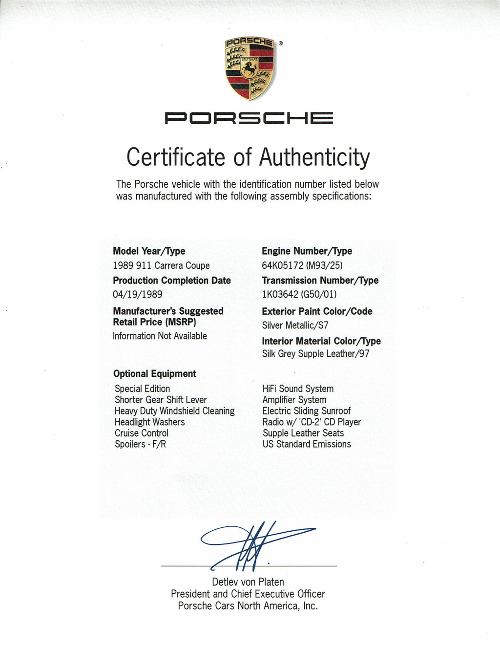 Porsche 911 Carrera 3.2 “25 Jahre 911”