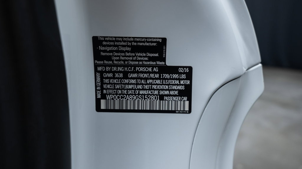 Porsche 981 Boxster Spyder